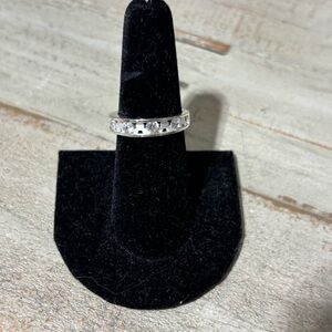 ❤️Disney Sterling Silver Crystal Mickey Mouse Ring- Sz 7